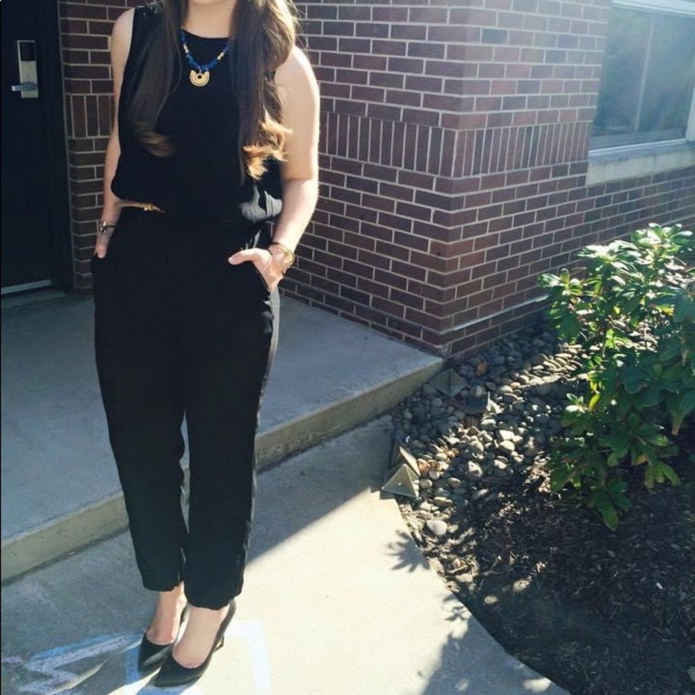 Banana Republic Black Jogger Jumpsuit